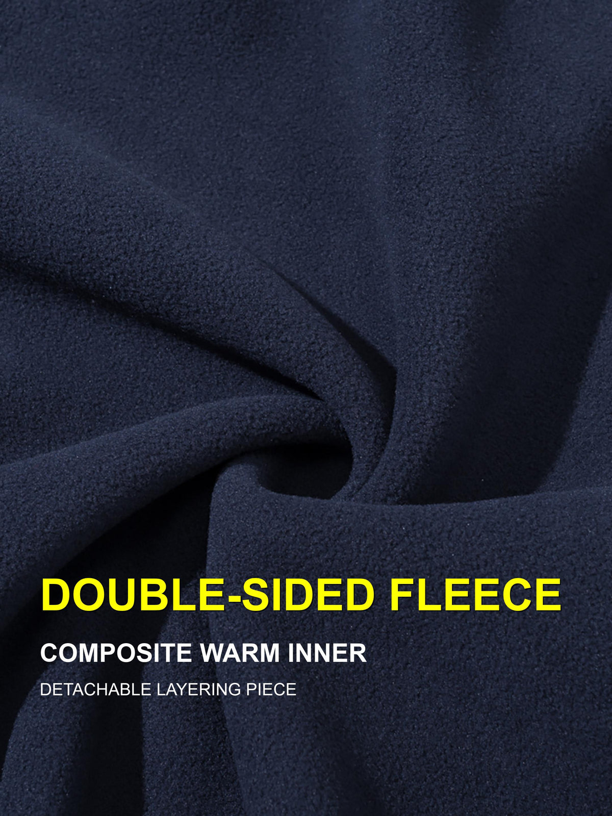 Close-up of double-sided composite fleece fabric