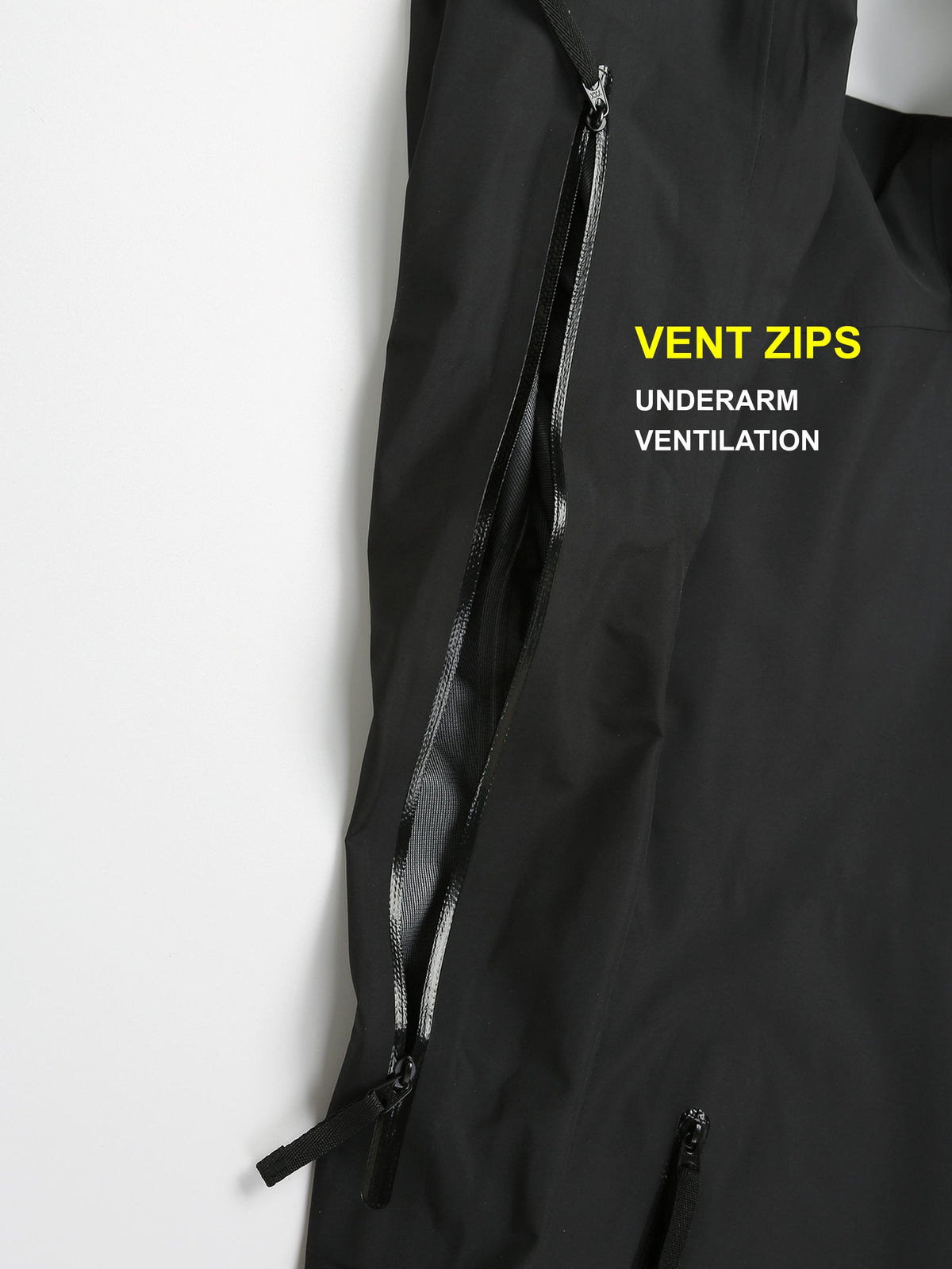 Fernlow Unisex Waterproof Rain Jacket with Underarm Vent Zips