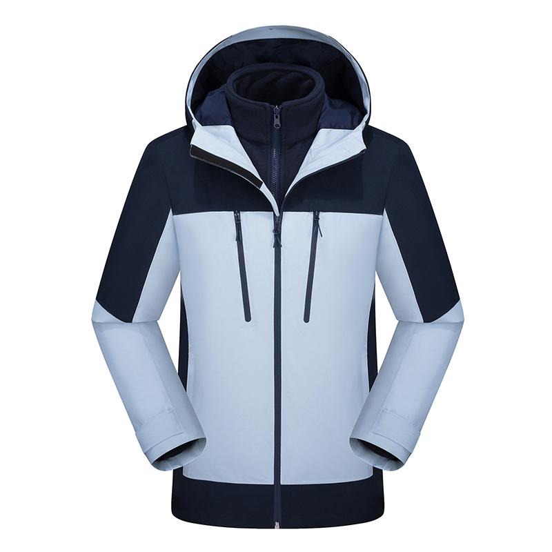 Wave Blue jacket front view on a white background