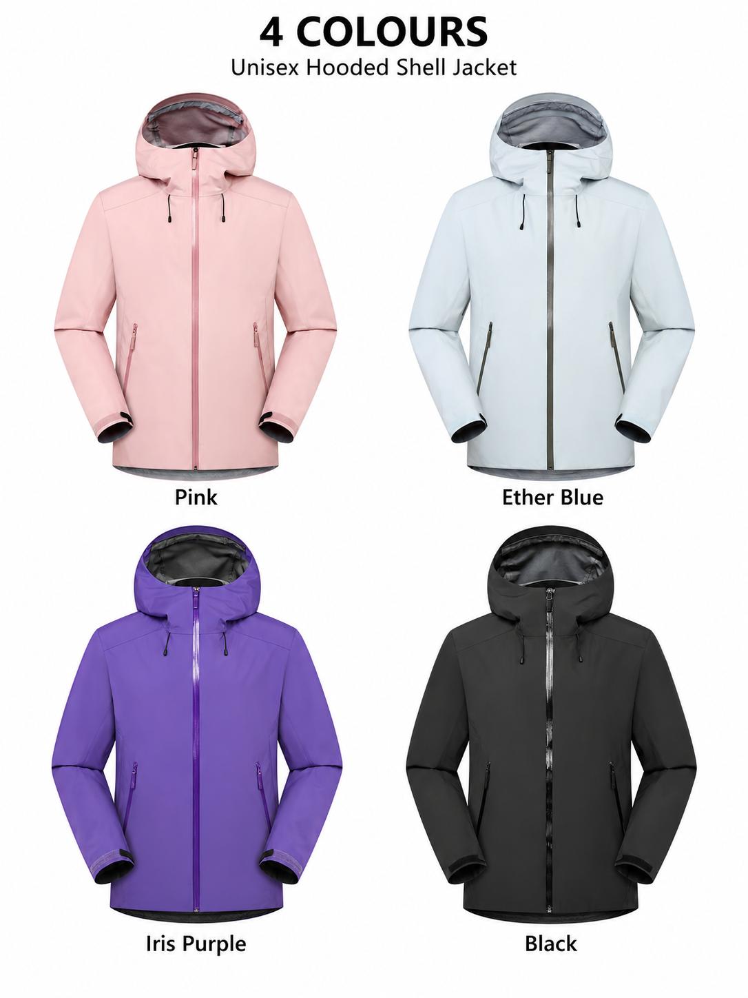 Fernlow Unisex Waterproof Rain Jacket with Underarm Vent Zips